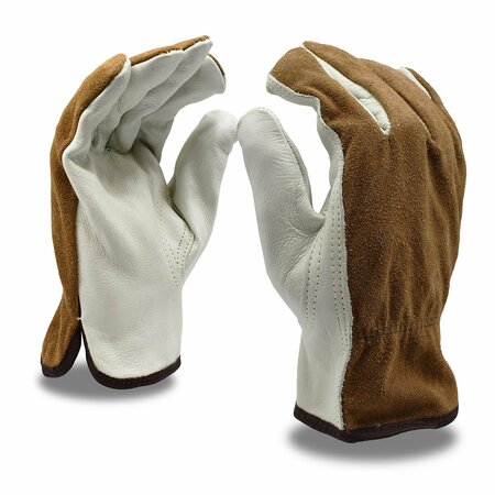 CORDOVA Driver, Cowhide, Select, Split/Grain, Kevlar Sewn Gloves, XL, 12PK 8234XL